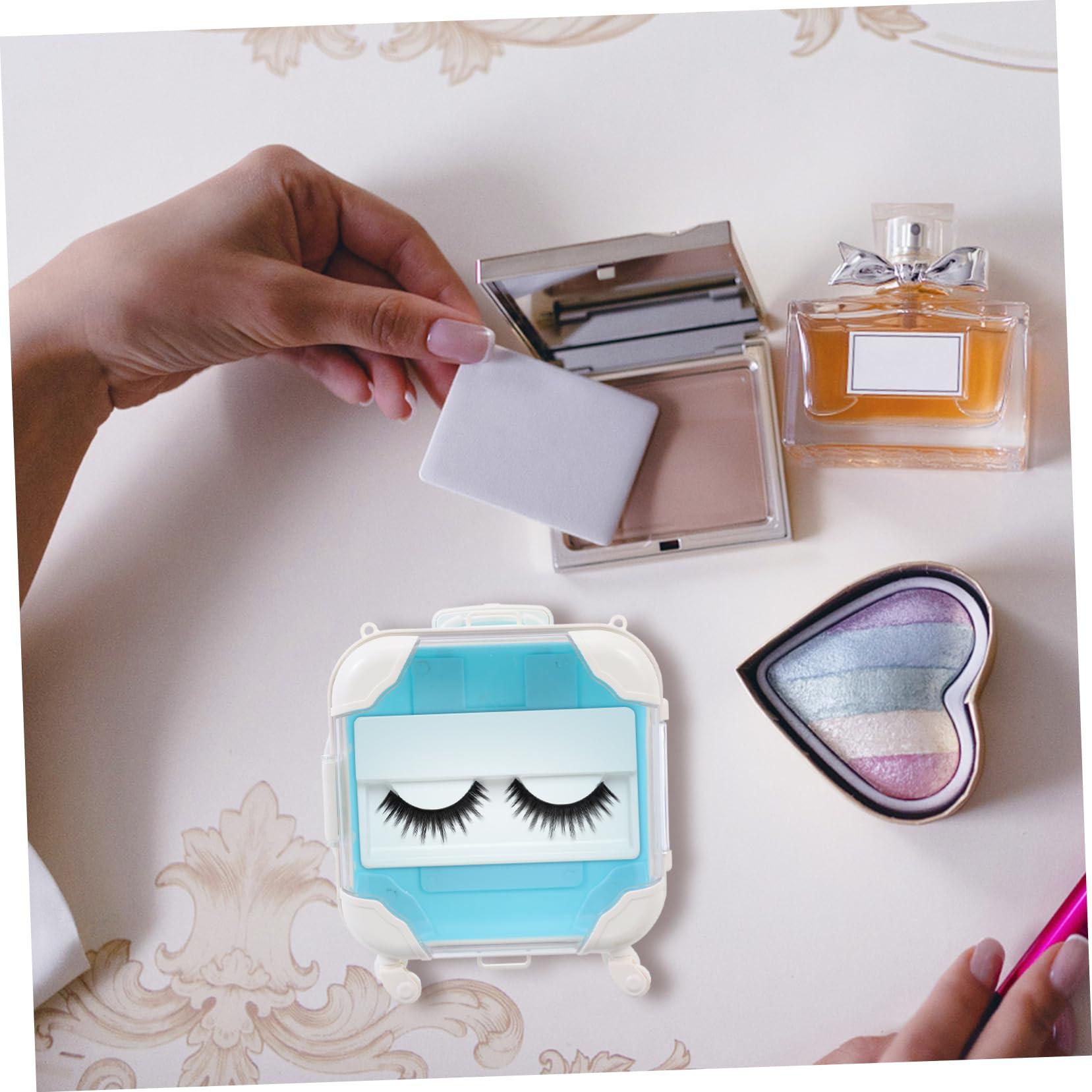 NOLITOY NOLITOY 2 Pcs False Eyelash Organizer Storage Box Mirror Portable Lash Display Organizer Eyelash Storage Case