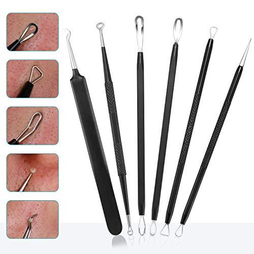 Tomata Blackhead Remover Pimple Popper Tool Kit - (6 Piece Kit) - Professional Stainless Pimples Comedone Extractor Removal Tool
