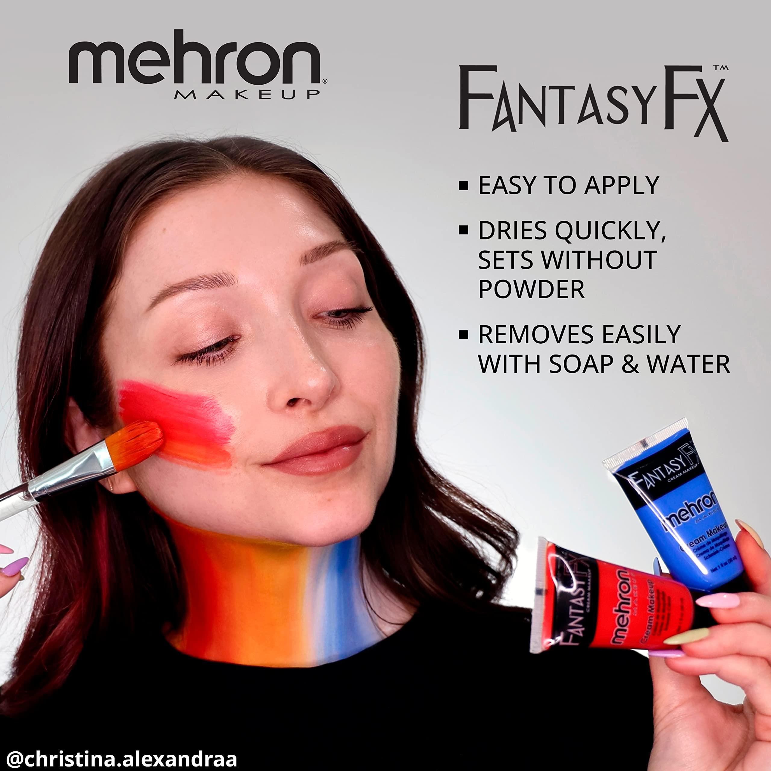 Mehron Mehron Makeup Fantasy FX Cream Makeup | Water Based | Halloween | Red Face & Body Paint For Adults 1 fl oz (30ml) (RED)