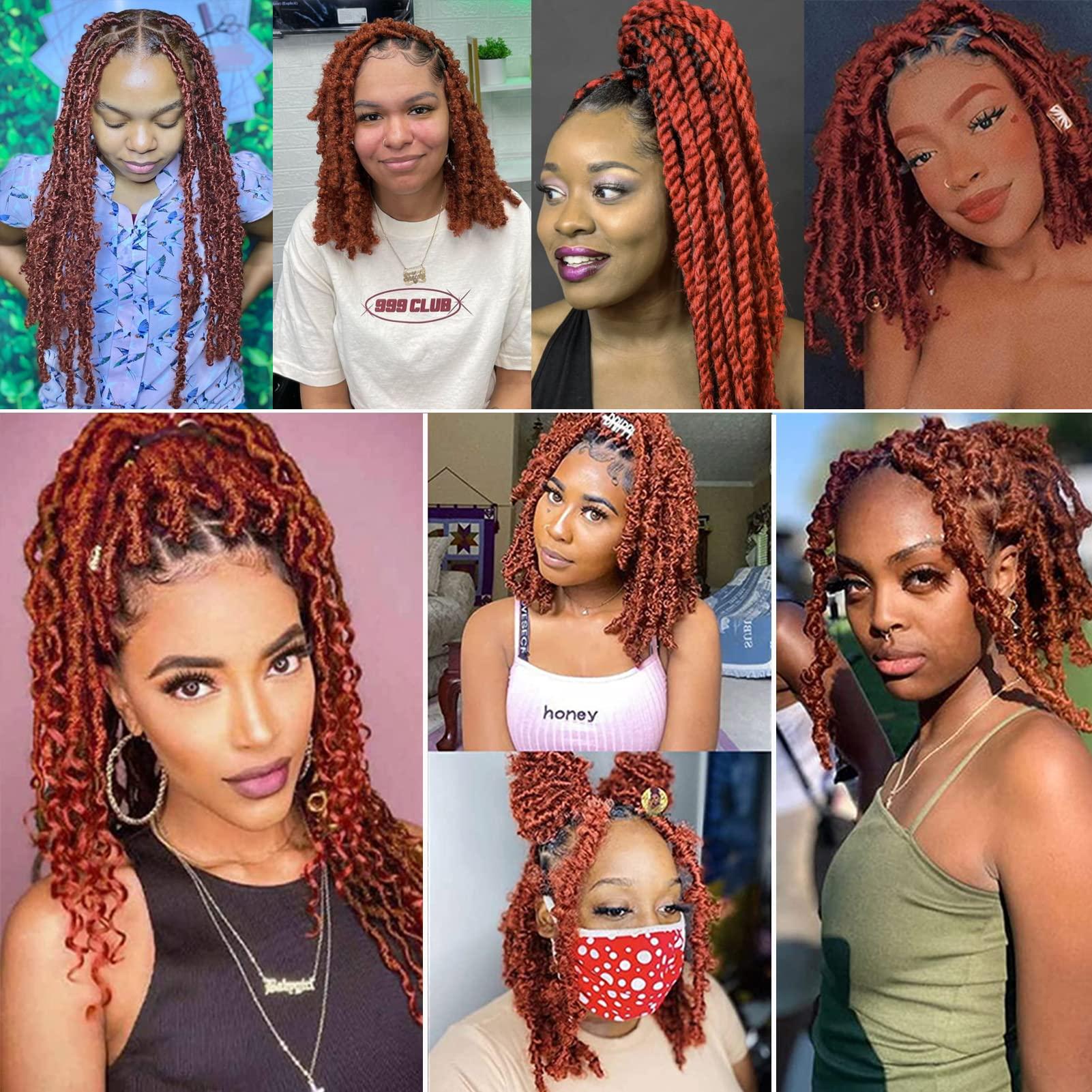 KYNLEY KYNLEY 350 Marley Hair 2 Packs Ginger Springy Afro Twist Hair 14 Inch Kinky Marley Twist Braiding Hair Wrapping Hair For Soft Locs (350 Spring Twist Hair)