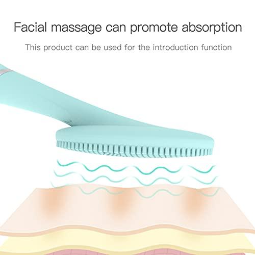 kanuo Sonic Facial Cleansing Brush, 5 Adjustable Speed Waterproof Sonic Vibration Rechargeable Face Cleansing Brush for Deep Cleansing (Blue)