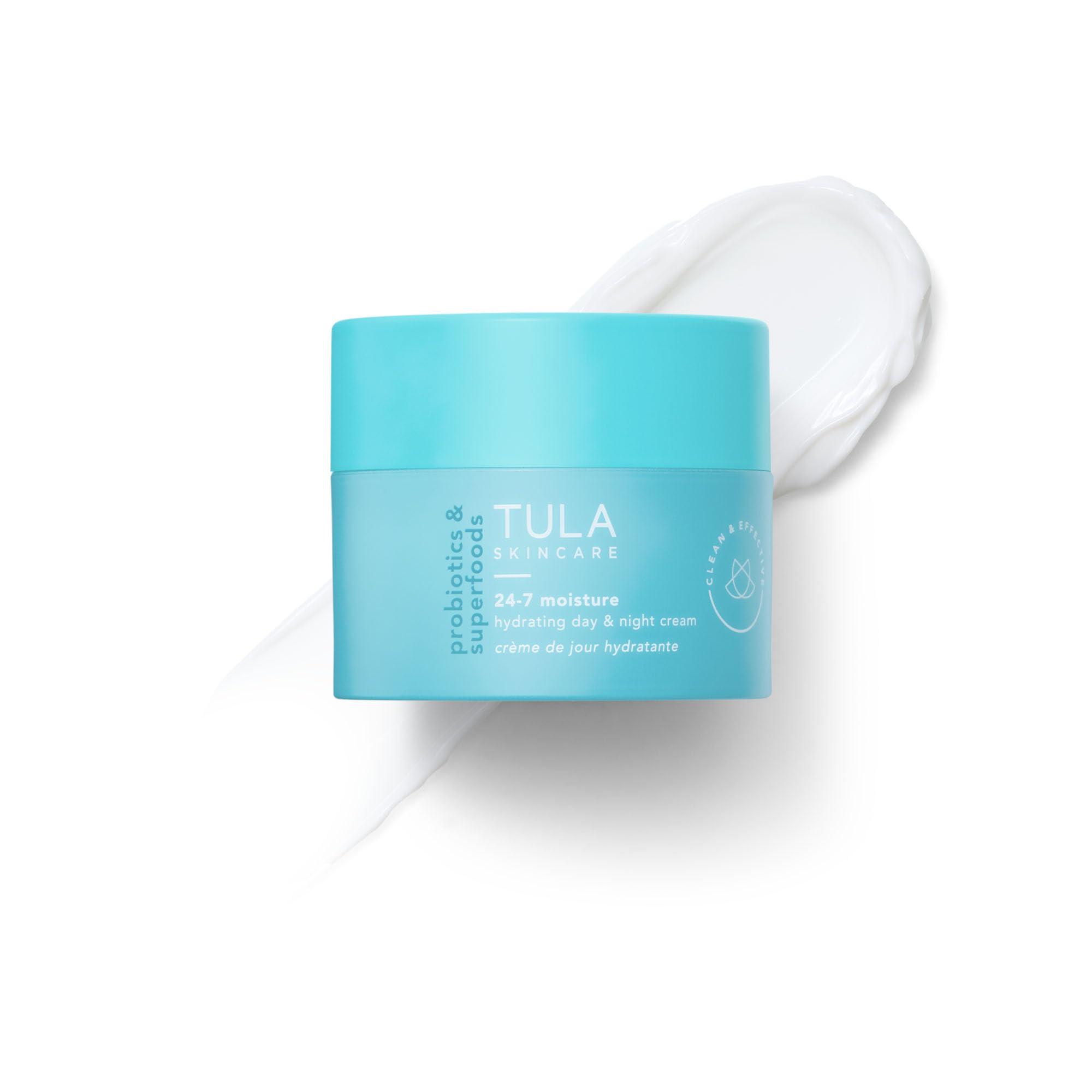 TULA TULA Skin Care Greatest Hits Skincare Discovery Kit, Includes Gold Glow & Get It Eye Balm 0.35 oz., The Cult Classic Cleanser 50ml, 24-7 Moisture Hydrating Day & Night Cream 15ml, 3-Piece Kit