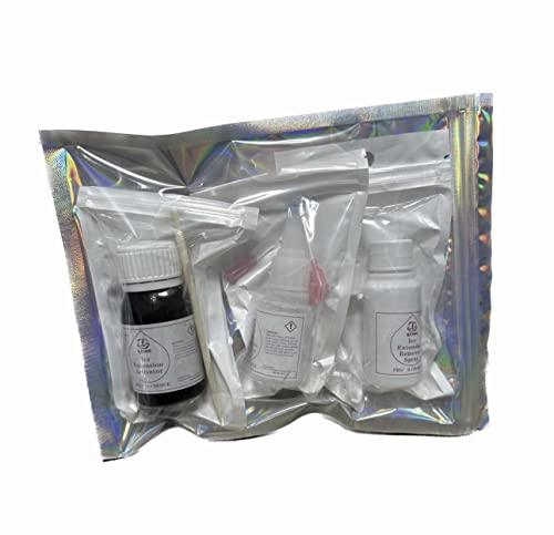 Jingzhou Technology Ice Hair Extension Adhesive Gel with activator Remover kit Cold Fusion Cold Extension Hair Extensions Glue bonding Glue Clear Black (Clear)