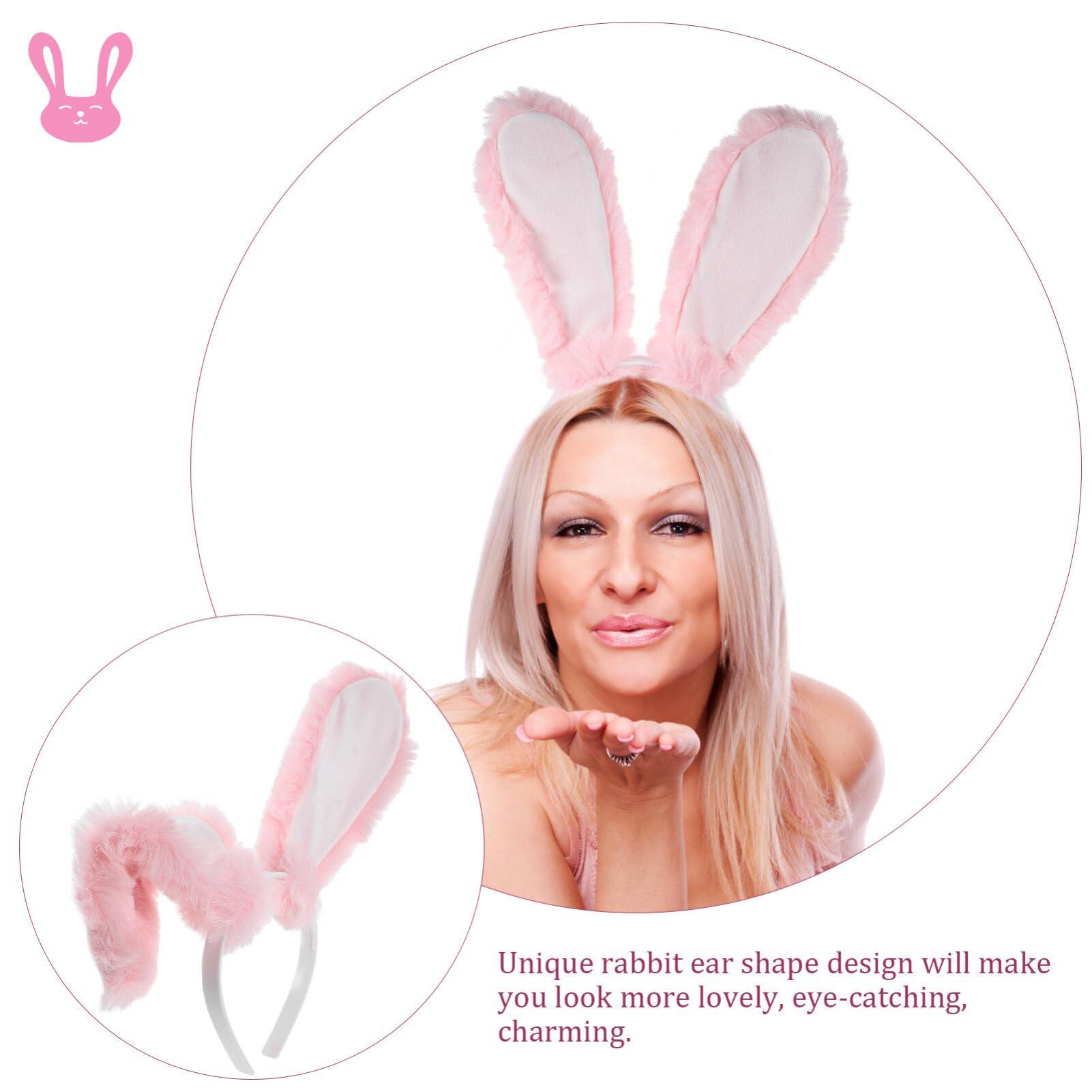 SAFIGLE SAFIGLE Rabbit Hair Clip Rabbit Ear Clips Bunny Ears Headband Plush Rabbit Ears Hair Clasp Bunny Ear Headwear Hair Easter Headbands for Women