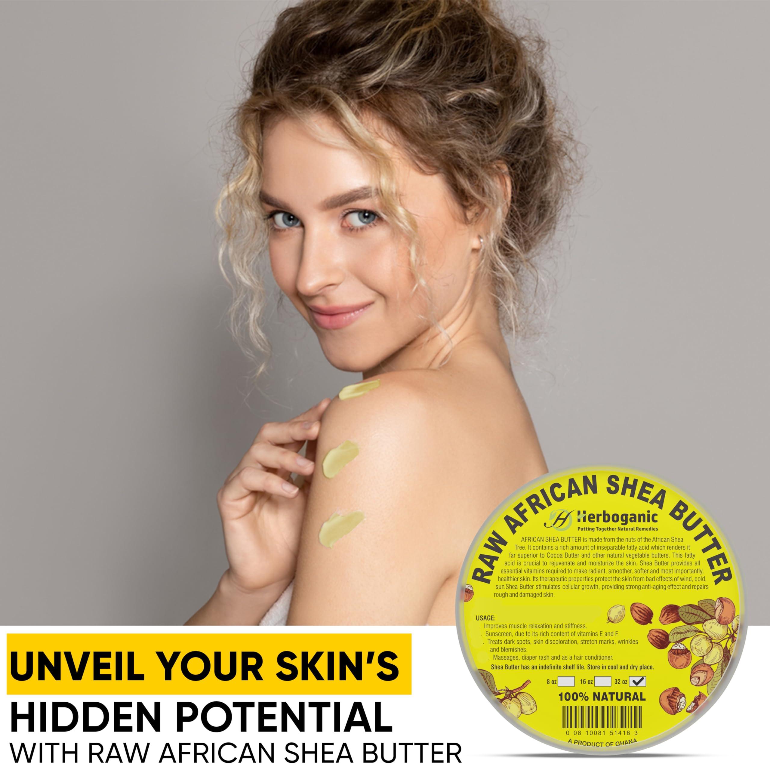 HERBOGANIC HERBOGANIC Pure Raw African Yellow Shea Butter Parent (32)