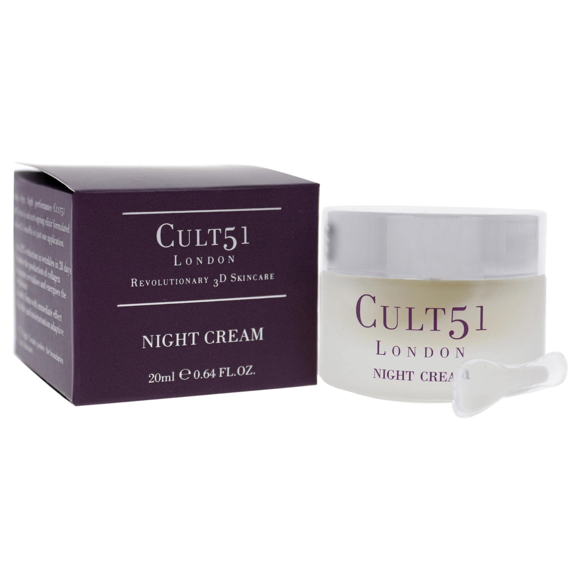 CULT 51 Cult51 Night Cream - Intensely Hydrating Moisturizer - Prevents, Reduces Signs Of Aging And Visible Wrinkles - Experience Glowing Skin And Deep Hydration - Renewing Treatment Restores Face - 0.64 Oz