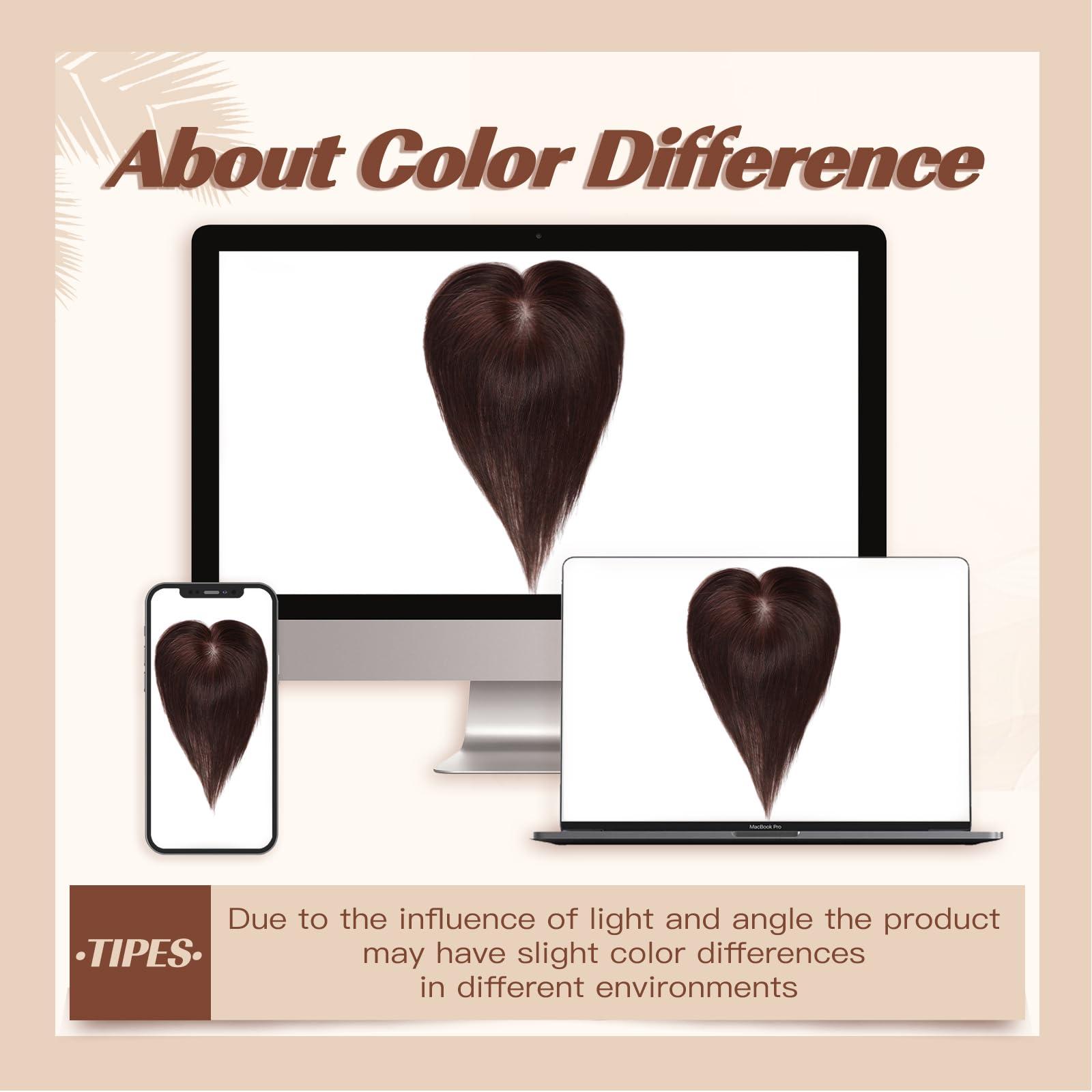 starluck starluck Hair Toppers for Women,Hair Loss Cover with Bangs,Hair Extensions for Thinning Hair, Real Human Hair 130% Density 10inch