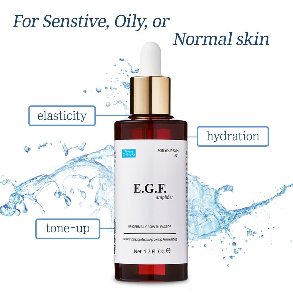 FOREST OF THE BORGES'S EGF Serum Epidermal Growth Factor 1.7 Fl. Oz. / 50ml / face serum cosmetic ingredients for skin serum korean egf growth factor egf ample after microneedling