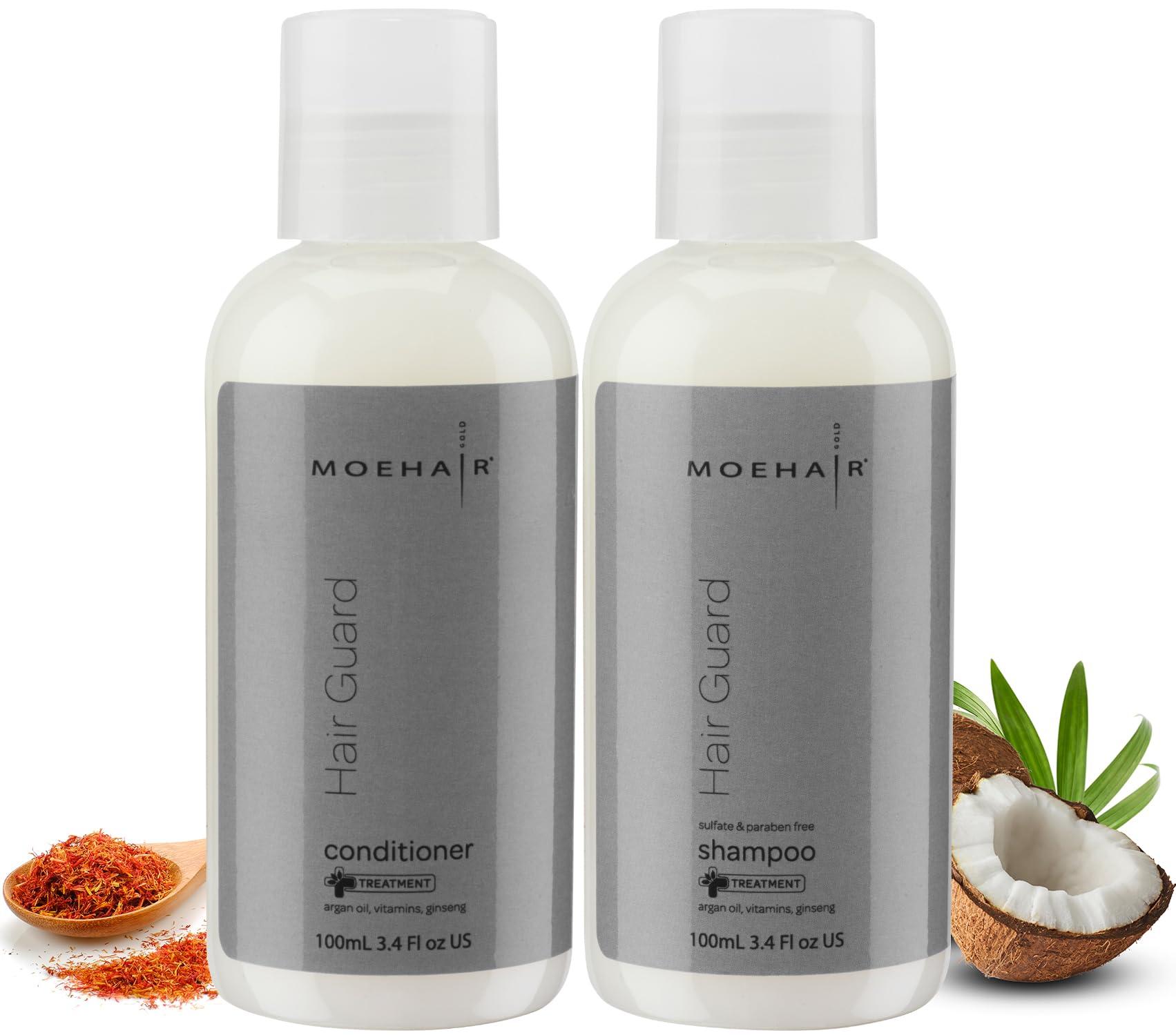 MOEHAIR MOEHAIR Duo Pack (Hair Guard Shampoo & Conditioner) | Stimulates Follicles | Prevents Thinning | Strengthens & Repairs Damaged Hair | Paraben & Sulfate Free (3.4 Fl. Oz)