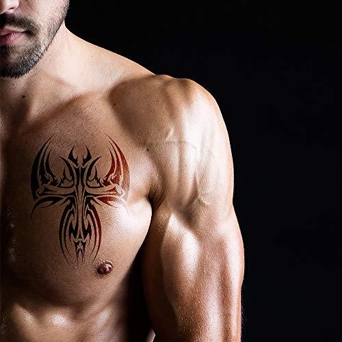 AWLEE Temporary Tattoos Big Tribal Totem Tattoo Sticker for Men Women Black Large Body Art Makeup Fake Tattoo Waterproof Removable (Pattern5)
