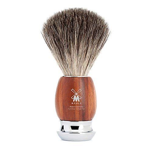 M MÜHLE MÜHLE VIVO Plumwood 3-piece Pure Badger Safety Razor Shaving Set