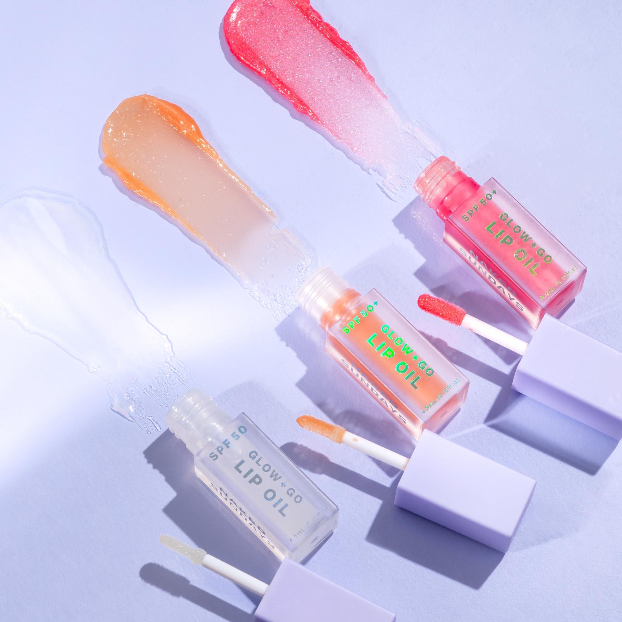 Naked Sundays Naked Sundays SPF50 Glow & Go Lip Oil: Lip Oil with SPF, Moisturizes and Protects Lips, 4.5ml in Watermelon