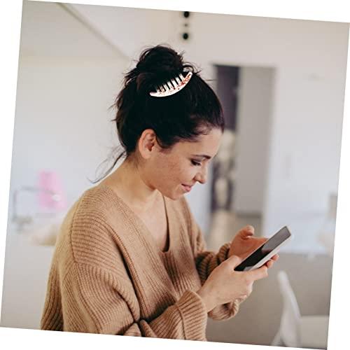 Beaupretty 6pcs Resin French Twist Hair Combs - 7 Teeth Side Combs for Wedding Veil and Bridal Hairstyles