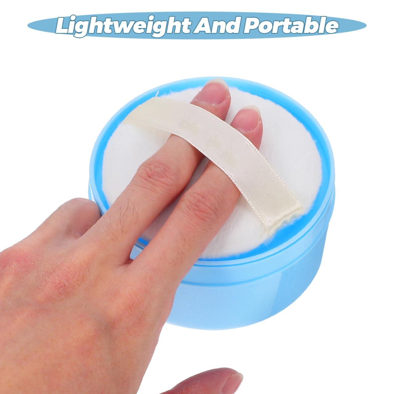 SKISUNO SKISUNO Box Body Powder Box After- Bath Powder Puff Container Baby Puff Container Powder Puff and Container for Body Powder Adult Powder Puff Case Applicator Textile Cotton Storage Child