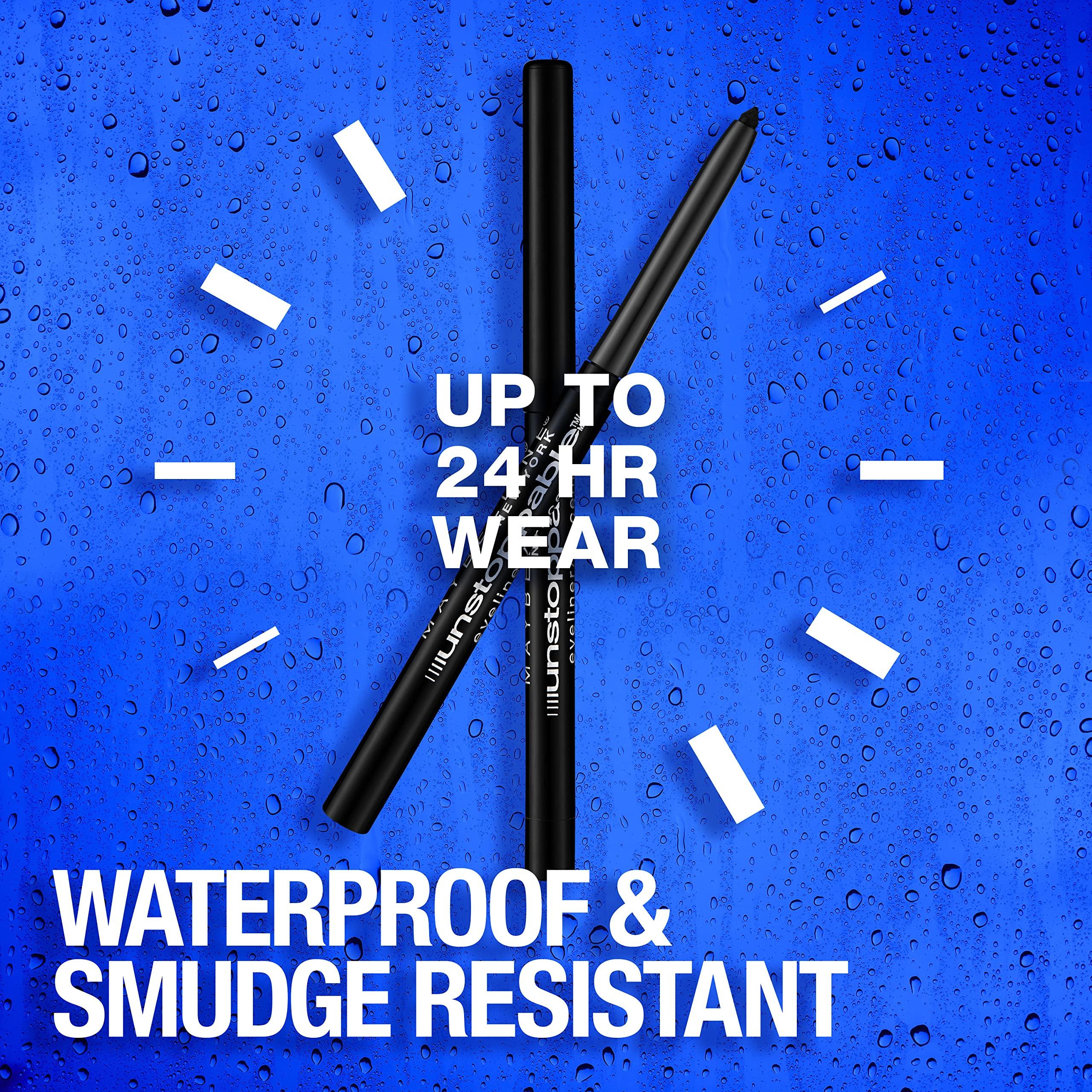 MAYBELLINE MAYBELLINE Unstoppable Waterproof Mechanical Black and Brown Eyeliners, 1 Count Each
