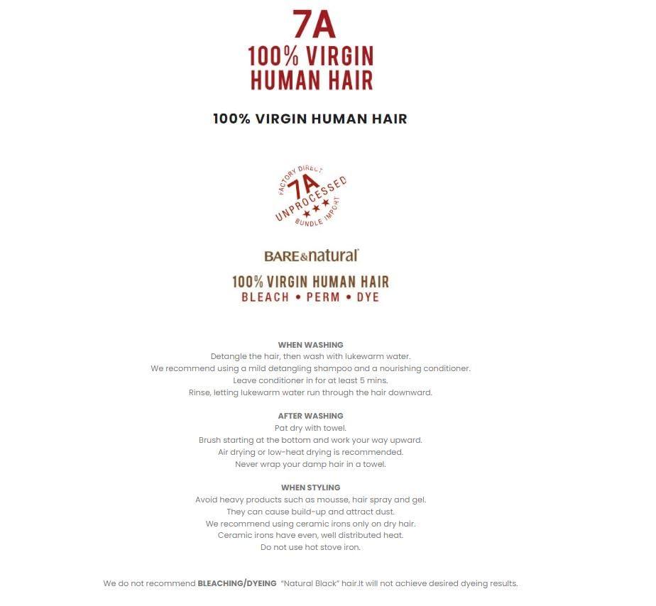 Sensationnel Sensationnel Bare&Natural Bundle Straight Style 7A Grade Virgin Human Hair Weaves - BARE & NATURAL 7A STRAIGHT 22 Inch (NATURAL/BLACK)