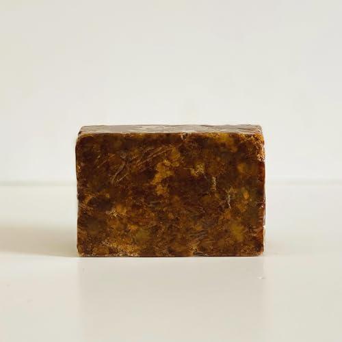 SW6 SW6-Authentic African Black Soap Bar, Raw & Organic w/Shea Butter, Gentle Cleansing (5.29oz), Shades of Brown