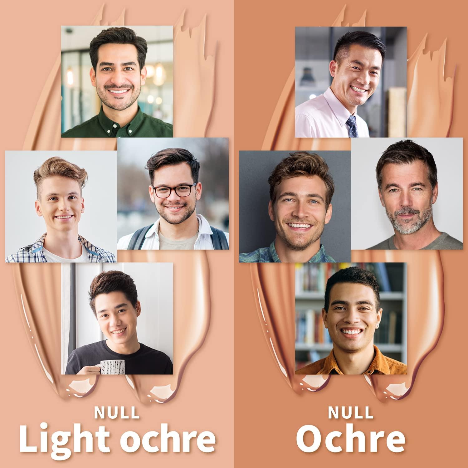 NULL [Matte Finish] NULL mens BB Cream, Mens concealer, Tinted Moisturizer broad spectrum SPF30 PA++, CC cream, Revitalising Nourishing Tone Up Cream, Natural Cover, 0.7oz Made in Japan (Ochre)