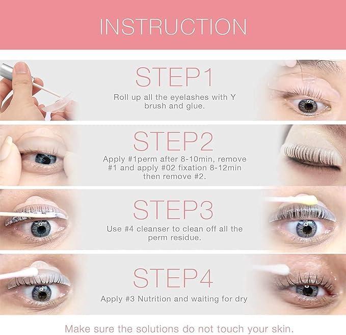 Lephoqua Lash Lift Kit Eyelash Perm Kit: Eyelash Brow Lamination Kit - Lash Perming Curling Kit At home DIY and Professional for beginners - 2024 Upgraded