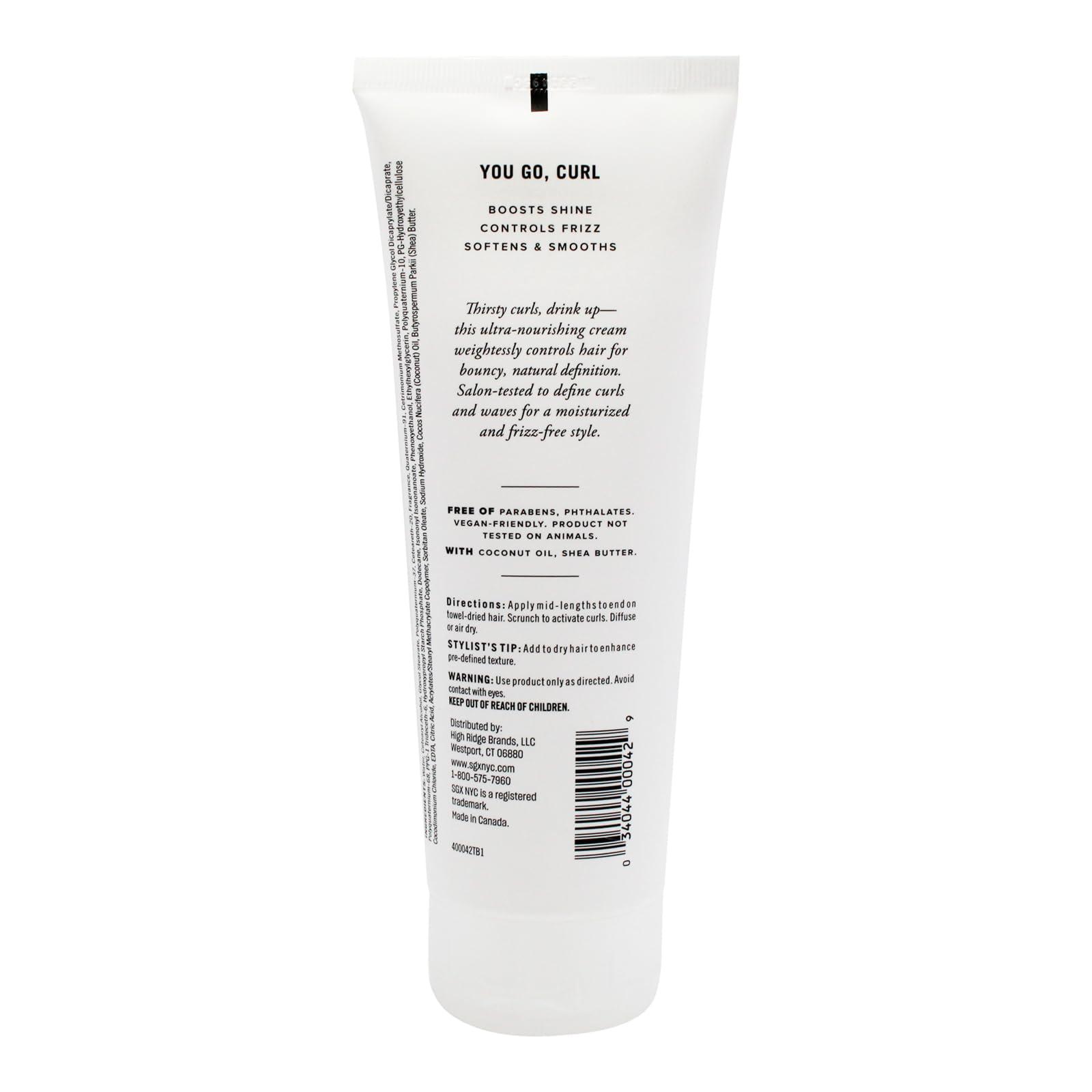 Dr. Fresh SGX NYC Curl Power Cream - Curly Hair Products for Frizz Elimination - Curl Cream with Coconut and Shea Butter for Curly and Wavy Hair - 7 oz