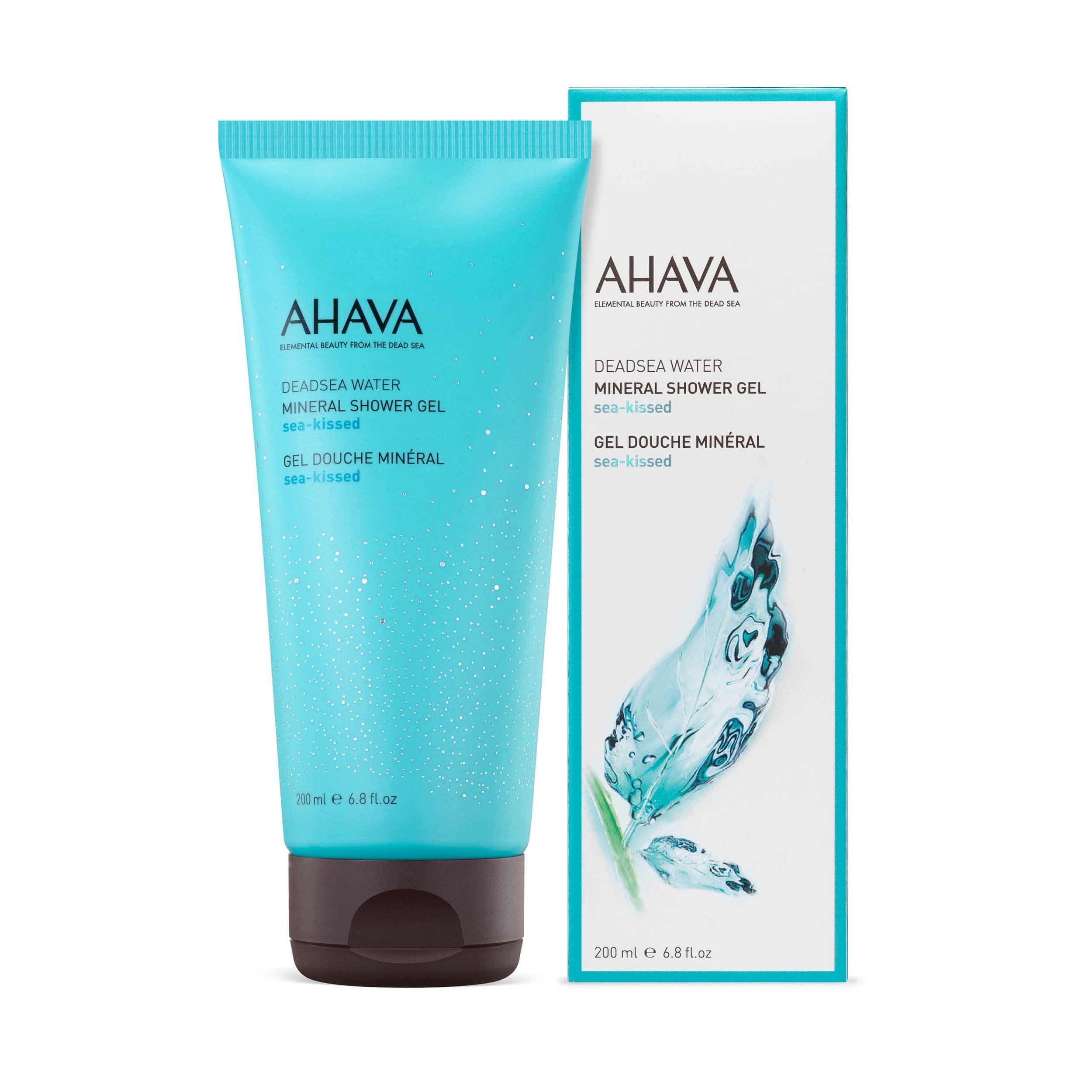 AHAVA AHAVA Dead Sea Water Mineral Shower Gel, Sea-Kissed - Refreshes & Relaxes, Washes Away Dirts & Impurities, Enriched with Exclusive Mineral Blend of Dead Sea, Osmoter & Zinc, 6.8 Fl.Oz