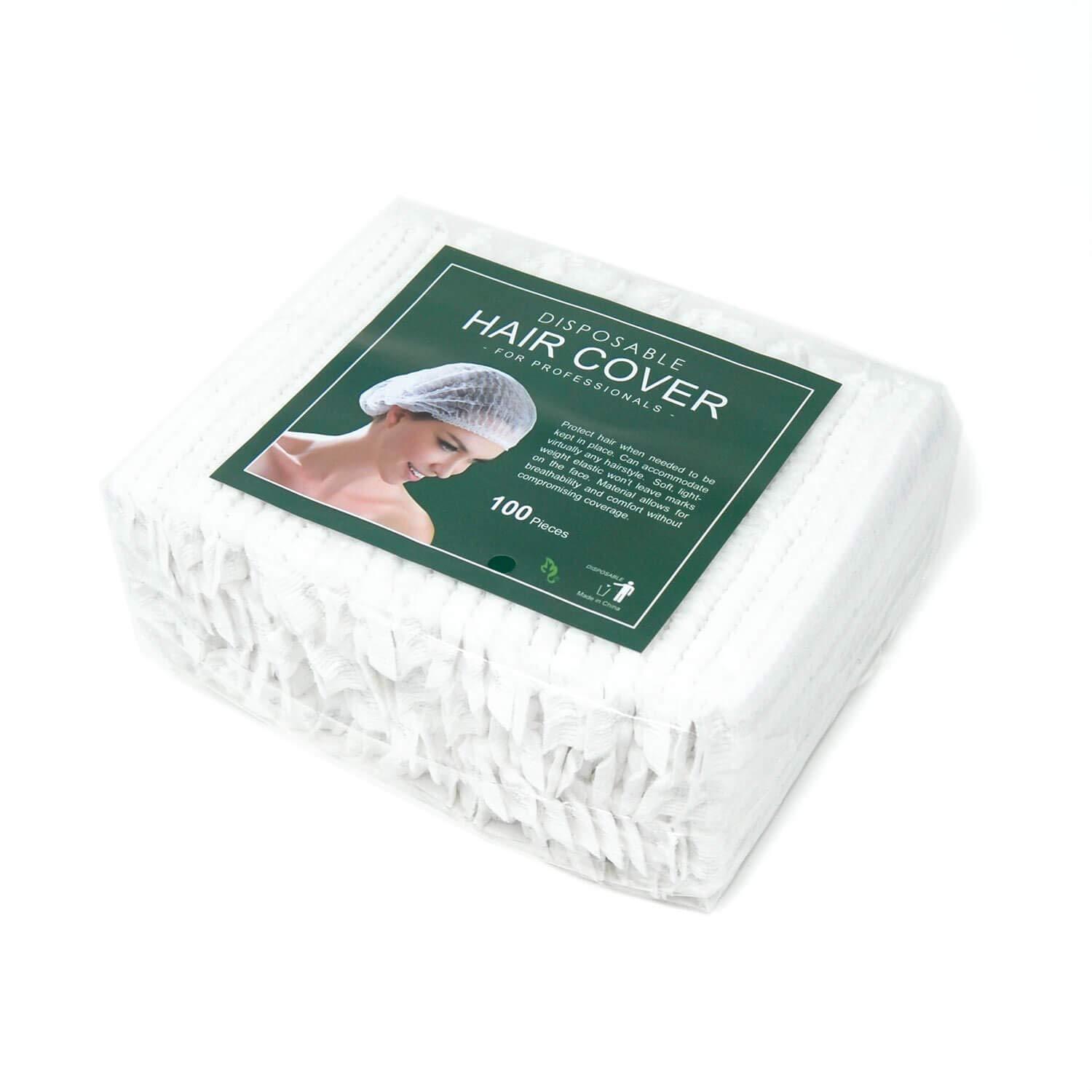 APPEARUS Disposable Bouffant Caps - APPEARUS Disposable Hair Cover Caps for Spa and Salon (White) (100 Count)