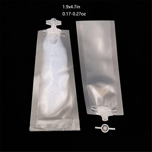 NATX NATX 50Pcs 0.17oz Matte Cream Shampoo Perfume Cosmetic Liquid Spout Pouches Heat Seal Portable Travel Liquid Clear Plastic Empty Packaging Bag Divide bag 5ml