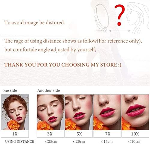 NinthAvenue Basics Makeup Mirror Shaving Mirror,Bathroom Folding 360Swivel Cosmetic Vanity Mirror Shaving in Bedroom or Bathroom/Nickel/7X