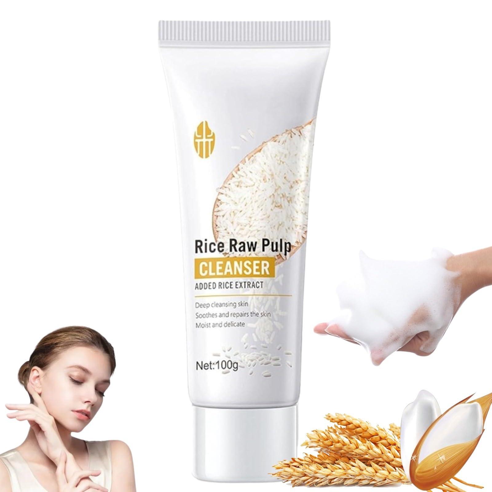 NinthAvenue Basics NinthAvenue Basics Wokali Rice Cleansing Scrub Gel, Wokali Rice Cleaning Facial Scrub, Rice Cleanser Face Wash, Hydrating Face Cleanser, Rice Protoplasm Cleansing & Moisturizing Facial Wash, Exfoliante (1 PCS)