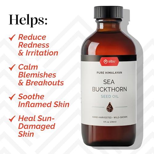 sibu sibu Premium Himalayan Sea Buckthorn Seed Oil, 4 oz