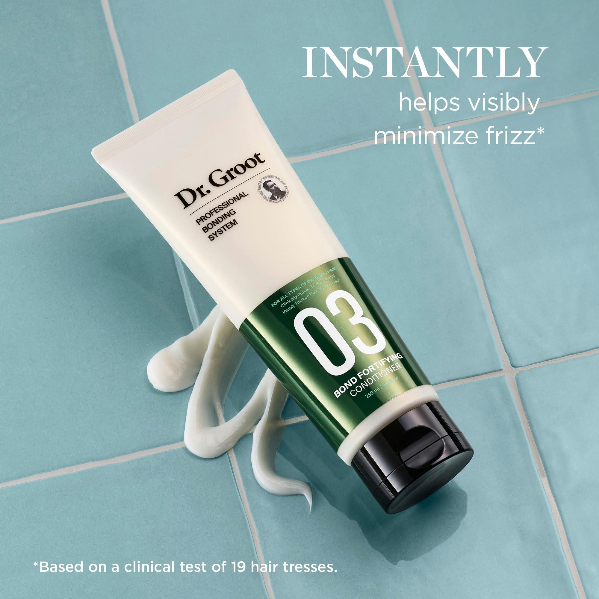 Dr. Groot Dr. Groot Bond Fortifying Shampoo & Conditioner Bundle with Biotin and Prebiotics, Clinically Proven to Improve Damaged Hair, Repair and Thicken Look of Hair