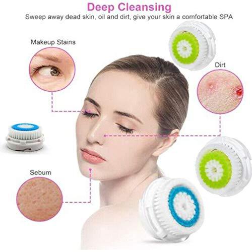 Acosexy Facial Cleansing Brush Heads,Face Brush Head Replacements Compatible with Clarisonic Mia 1, Mia 2, Mia Fit, Alpha Fit, Smart Profile Uplift,Deep Pore and Sensitive6 Pack