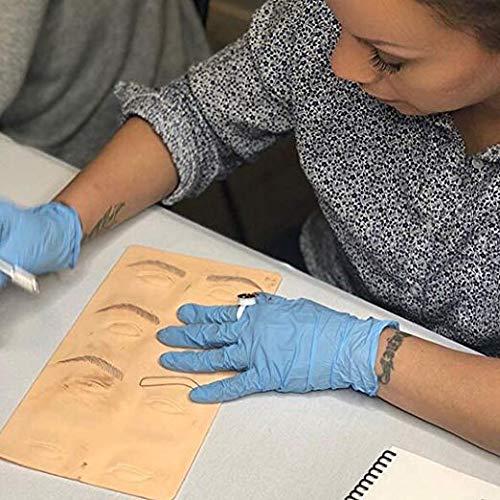 Stylia Microblading Supplies 10 Piece Tattoo Practice Skin For Eyebrows: Permanent Makeup Silicone Skin To Practice Brow Micro-Blading And Needling, Fake Skin Sheets For Professionals And Beginners