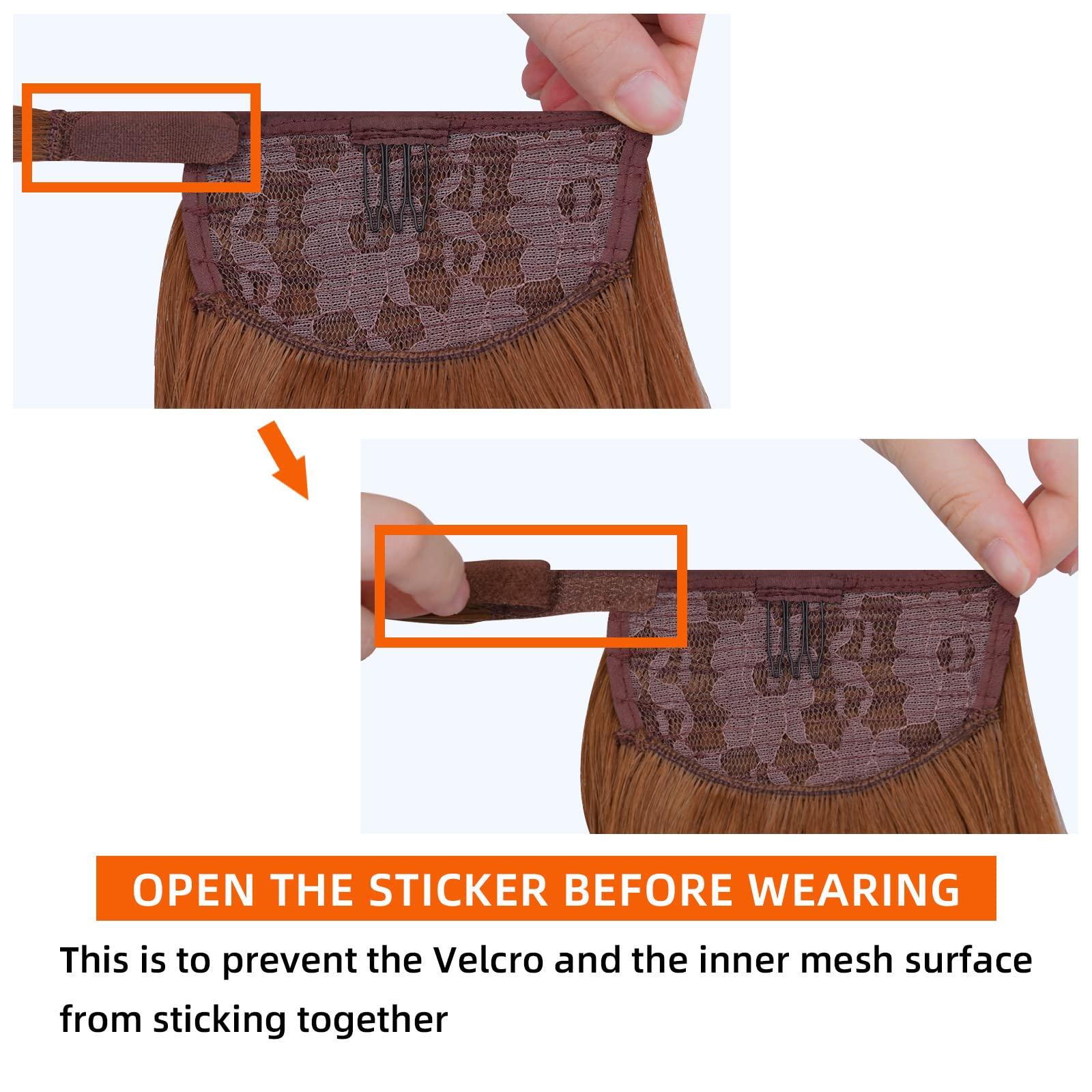 HSPCYGG HSPCYGG Fake Ponytail Auburn Clip Ponytails Straight 22\" 5.1 Oz Wrap Around Synthetic Women Hair Extensions Del Pelo Girl Hair Piece Wig Fluffy Soft&Not Tangled