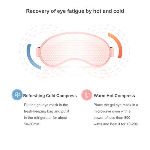 Adofect Adofect 2 PCS Gel Beads Ice Eye Mask Reusable Cooling Eye Mask, Hot and Cold Eye Mask Pack for Puffy Eyes, Dry Eyes, Dark Circles, Migraines and Tension Relief, Blue and Green