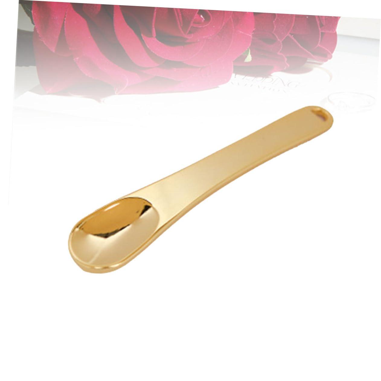 Beavorty Beavorty 15 Pcs Eye Spoon Facial Cosmetic Spoon Eye Cream Spoon Eye Cream Applicator Eye Massage Stick Face Cream Spoon Eye Roller for Puffy Eyes Skincare Cosmetic Spatula Mini Spoon Golden