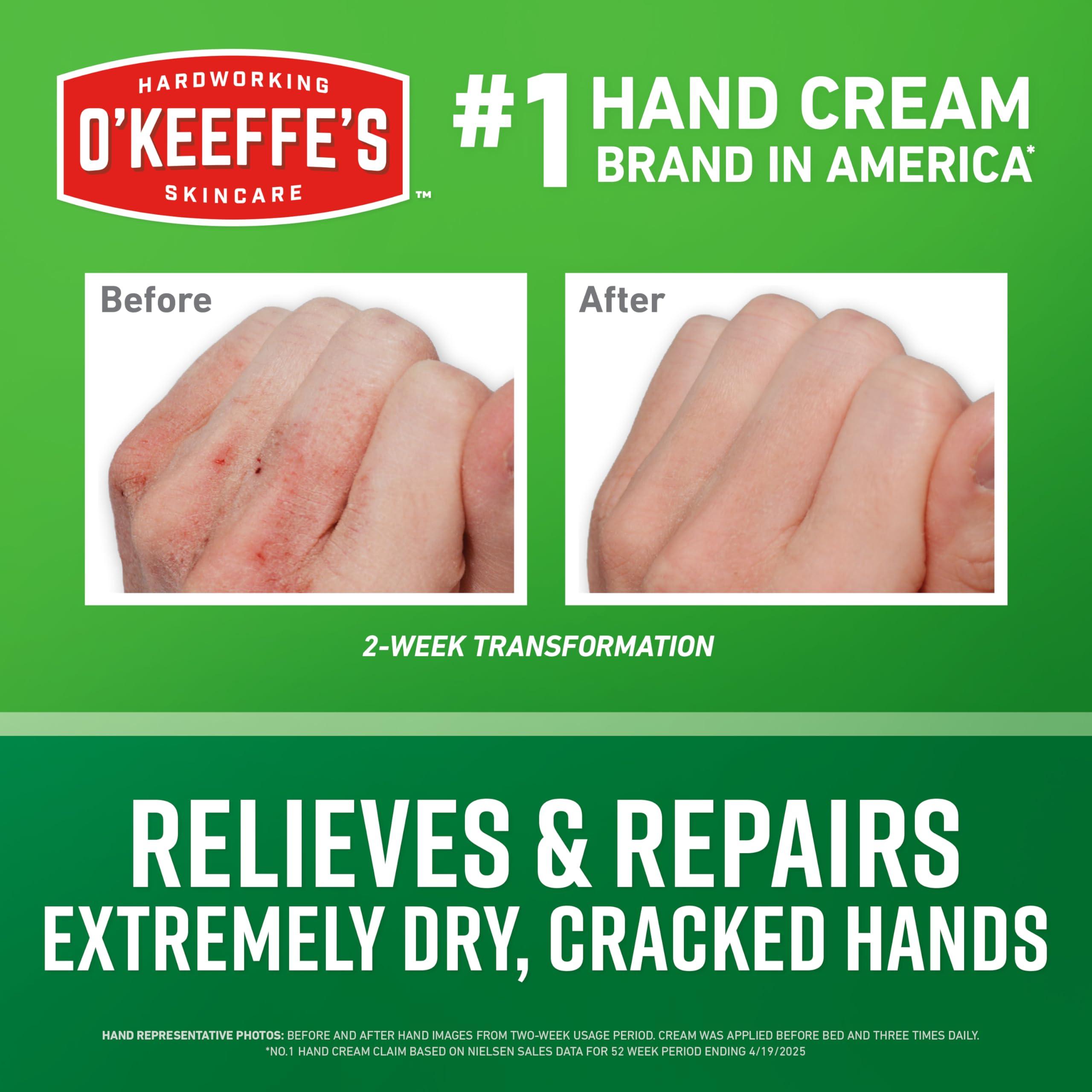 O'Keeffe's O'Keeffe's Working Hands Hand Cream for Extreme Dryness - 3 oz Tube (2 Pack) - Repairing Skincare for Cracked, Dry Hands