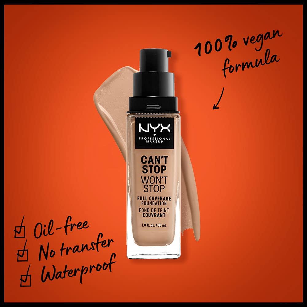 NYX PROFESSIONAL MAKEUP NYX PROFESSIONAL MAKEUP Can't Stop Won't Stop Foundation, 24h Full Coverage Matte Finish - Medium Buff