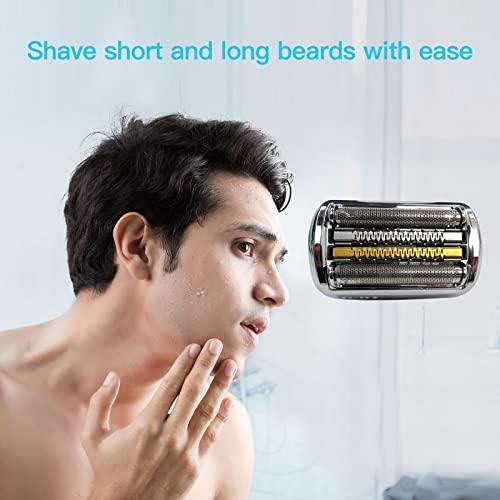 USonline911 2023 Version Series 9 92S 94M Replacement Shaver Head for Braun 2023 Version Series 9 Electric Shaver Foil & Cutter 9030s 9040s 9050cc 9240s 9242s 9280cc Silver
