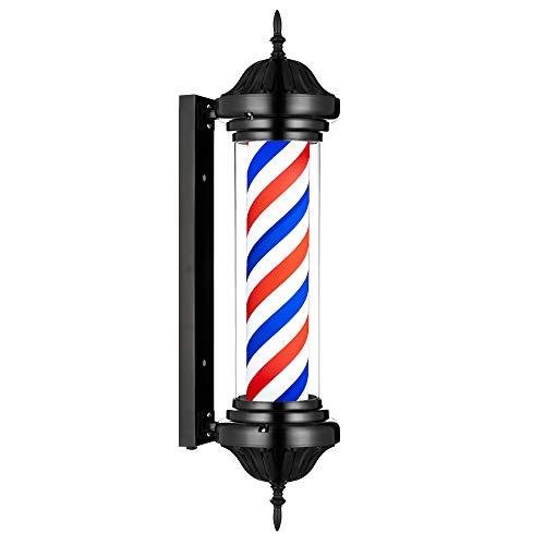 YUBAOJUN Barber Pole LED Light 30"in Hair Salon Sign Light lassic Style Hair Salon Barber Shop Open Sign,Rotating Red White Blue LED StripsWaterproof Save Energy
