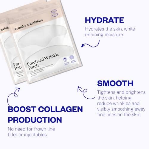 Wrinkles Schminkles Wrinkles Schminkles Forehead Wrinkle Patches, 4-Pack, Reusable Hypoallergenic Silicone Smoothing Pads for Reducing Frown Lines & Face Lift Overnight