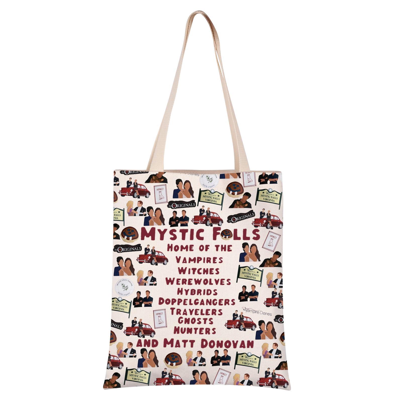 VAMSII VAMSII Vampire Lover Gifts Sa Brothers Tote Bag TV Series Inspired Gift Vampire Themed Gift (MATT DONOYAN tote)