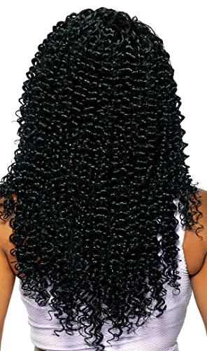Premium Purple Pack Outre Premium Purple Pack 100% Human Hair Curly Styles (PINEAPPLEWAVE 22\", 2(DARK BROWN))