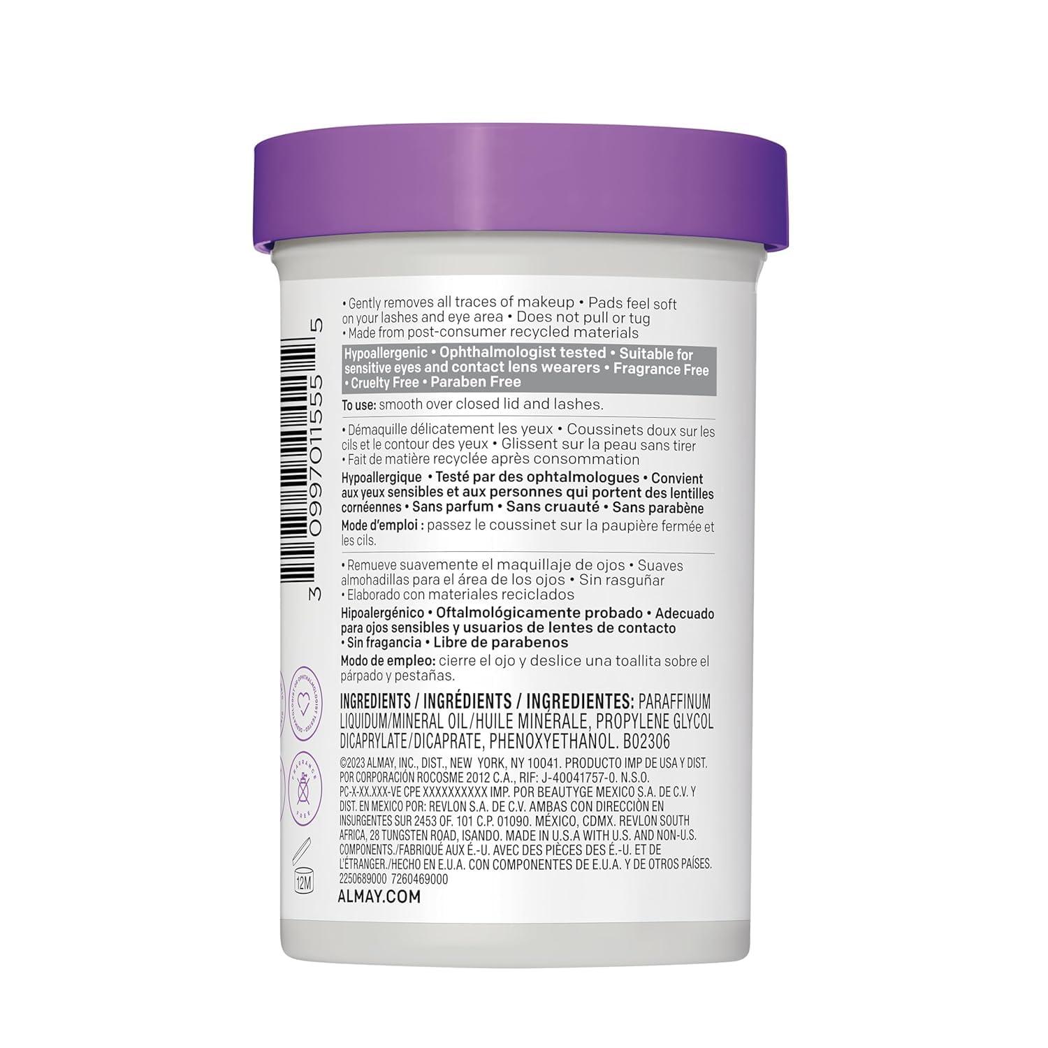 Almay Almay Longwear and Waterproof Eye Makeup Remover Pads, 80 Count (Pack of 4)