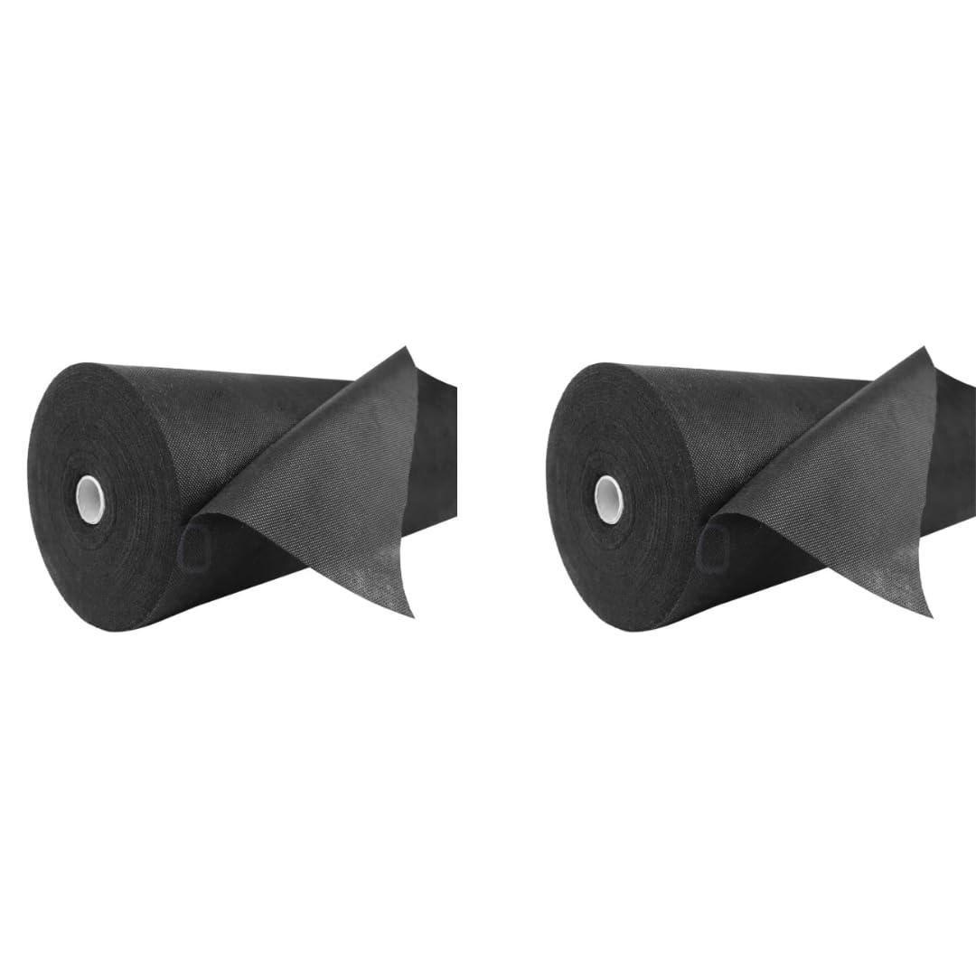 Amira Beauty Disposable Non-Woven Bed Sheet 31.5" X 70" 30 Gram For Massage, Spa, Beauty, Exam tables, Disposable Bed Roll (Black) (2 Rolls)