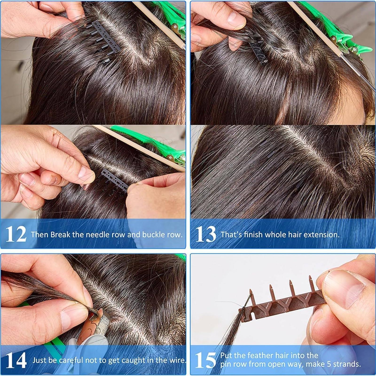 JOSKAA 6D Third Generation Smart Hair Extension Machine, 5-Pin No-Trace Hair Extensions Tool with Pliers, Fast Installation and Removal for Salon Human Hair