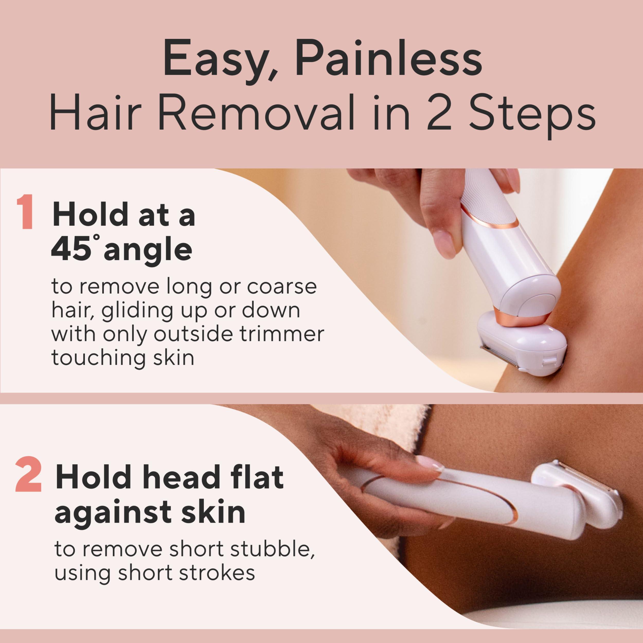 Finishing Touch Flawless Finishing Touch Flawless Legs, Electric Razor for Women, Pivoting Head Leg Hair Remover with LED Light for Instant and Painless Leg Hair Removal