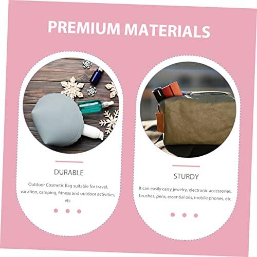 Beaupretty Beaupretty Plush Makeup Bag Drawstring Portable Cosmetic Storage for Girls Puffy Travel Organizer