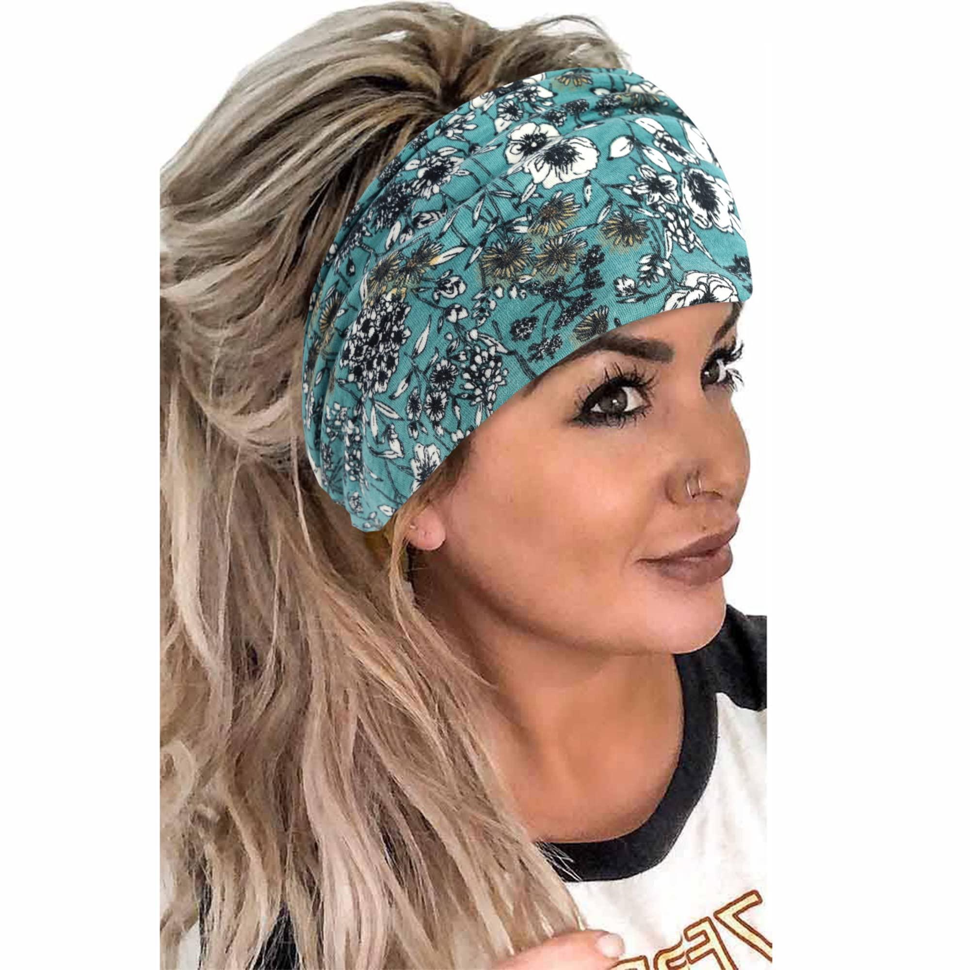 STGDAK STGDAK Boho Headbands For Women non slip Wide Hair Bands Knoted Turban Stretch Fashion Head Bands Yoga Running Sweatband Elastic Headband Stylish Wrap Headbands Hair Accessories for Teen Girls 6 Pack