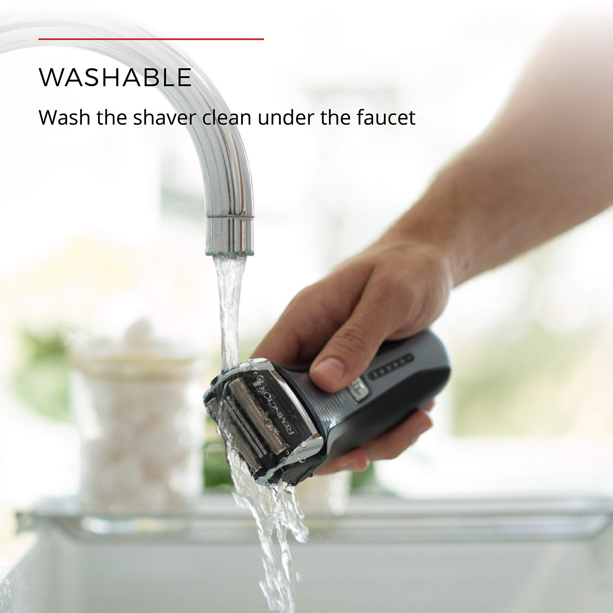 Remington Remington F5 Power Series Foil Shaver, Electric Razor for Men, Cordless Rechargeable with Pop Up Trimmer, Pivot & FlexFoil Technology, Lightweight Handheld Design, Black